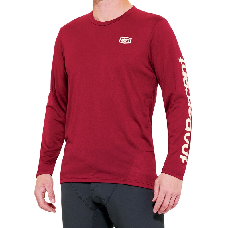 100 Percent Airmatic Long Sleeve Jersey – S – Merlot