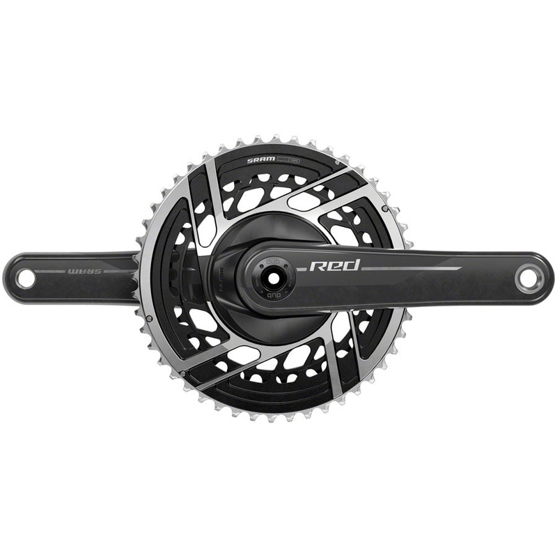 SRAM RED Crankset – 160mm 2x 12-Speed 46/33t 8-Bolt Direct Mount DUB Spindle Interface Natural Carbon E1