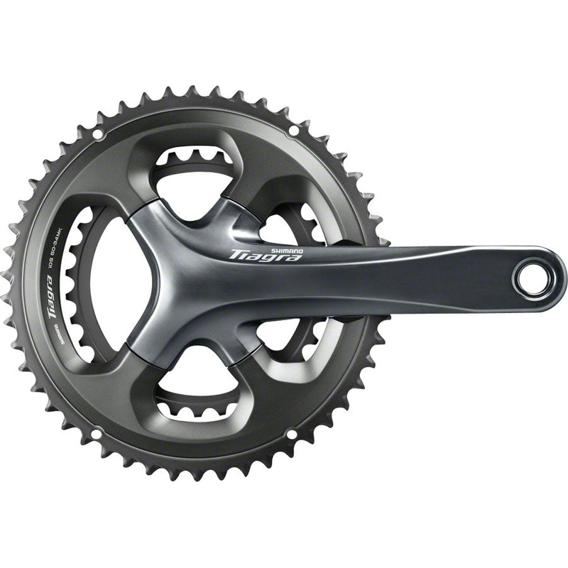 Shimano Tiagra FC-4700 Crankset – 165mm 10-Speed 52/36t 110 Asymmetric BCD Hollowtech II Spindle Interface Gray