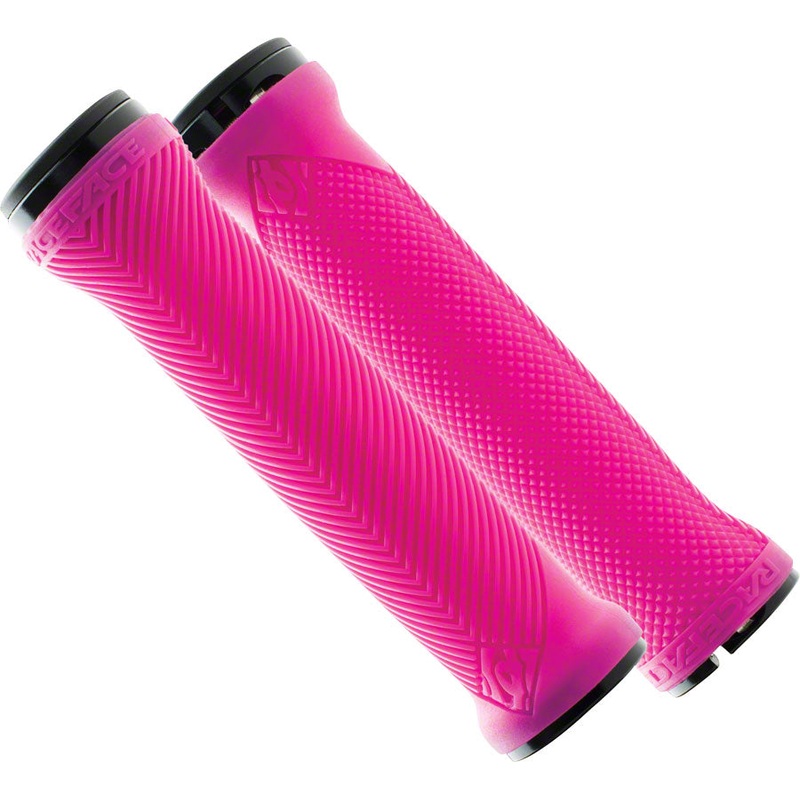 RaceFace Lovehandle Grips – Neon Pink, Lock-On