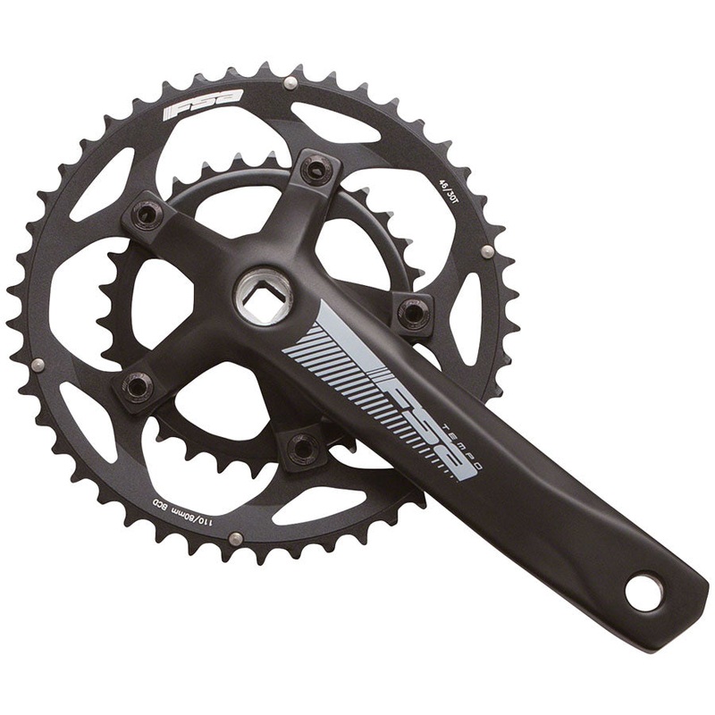 Full Speed Ahead Tempo Crankset – 165mm 10/11-Speed 46/30t JIS Spindle Interface BLK