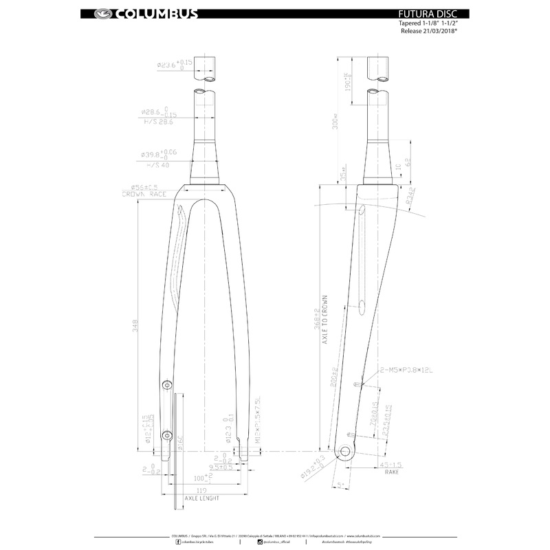 Columbus Futura Road disc fork – unpainted
