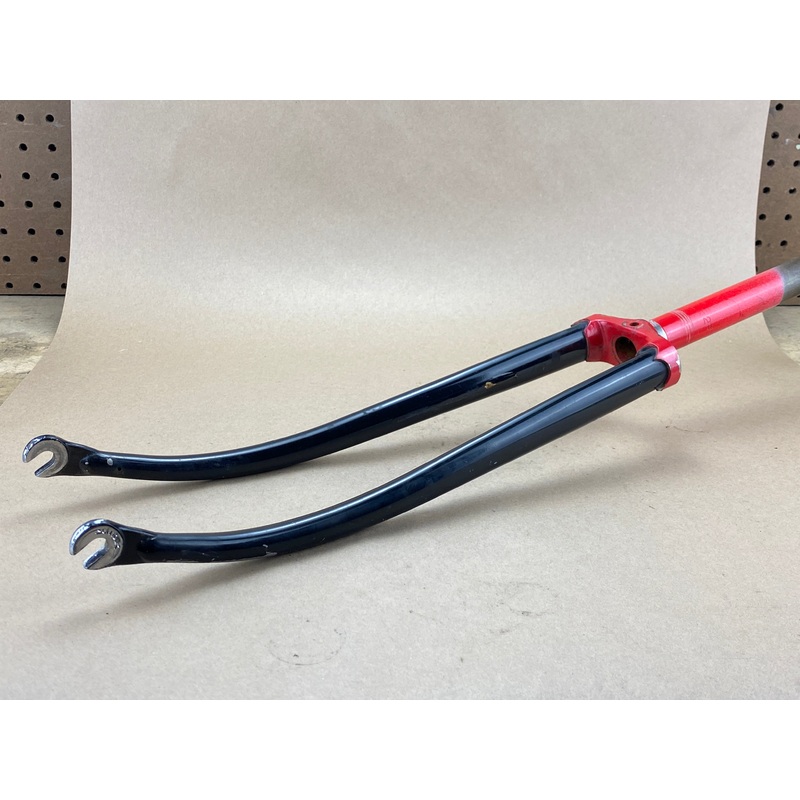 Tange Steel 1 inch Threaded Lugged 700c Fork Red Black
