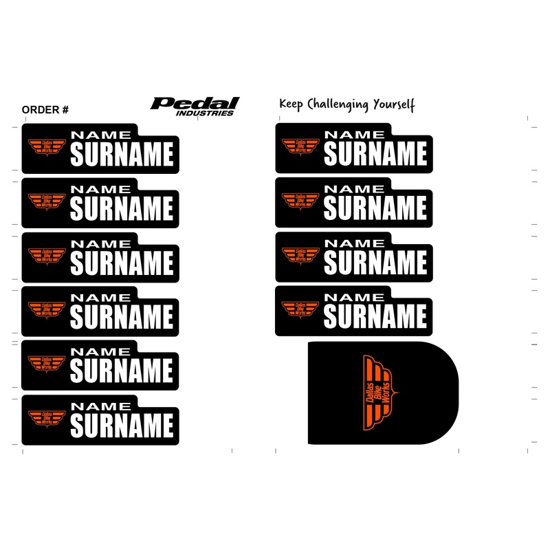 Dallas Bike Works 2024 ID Sticker Bikes & Gear CAMO-ORANGE