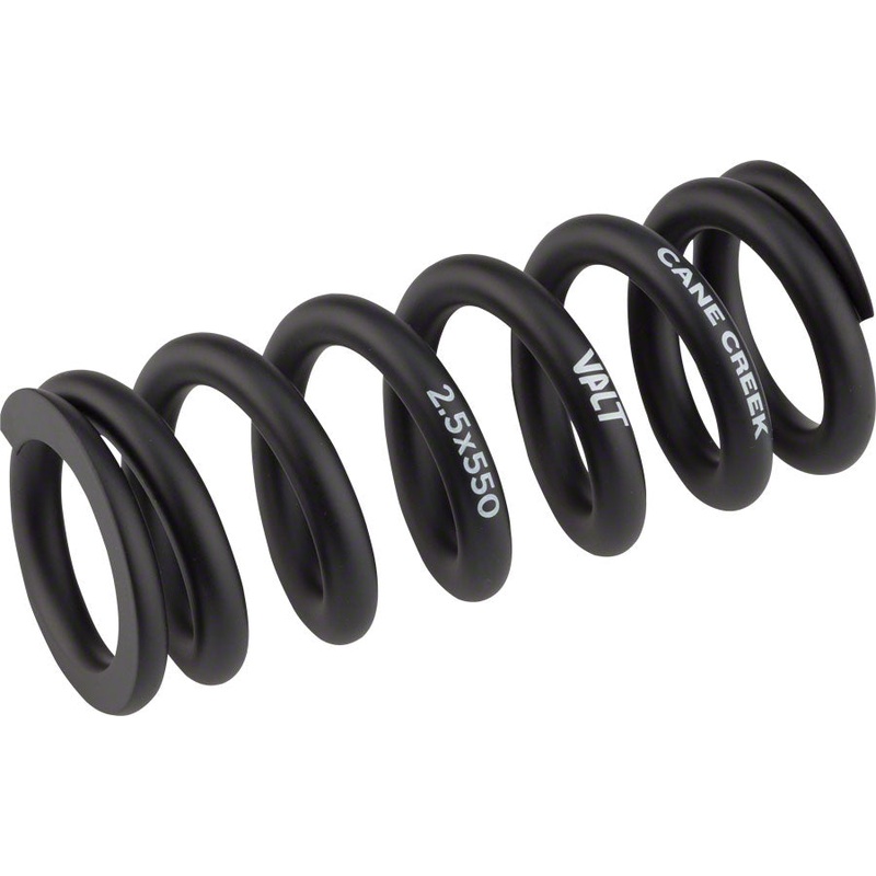 Cane Creek VALT Lightweight Steel Spring for Coil Shock, 2.50″/63mm x 550lbs, Black