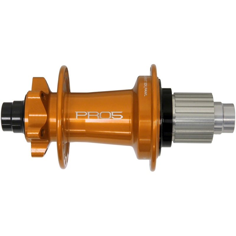 Hope Pro 5 Rear Hub – 12 x 148mm 6-Bolt Micro Spline Orange 28H