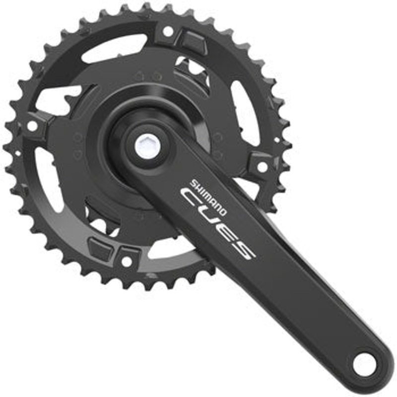 CUES FC-U4000-2 Crankset – 170mm 9/10/11-Speed 40/26t Riveted Square Taper JIS Spindle Interface BLK