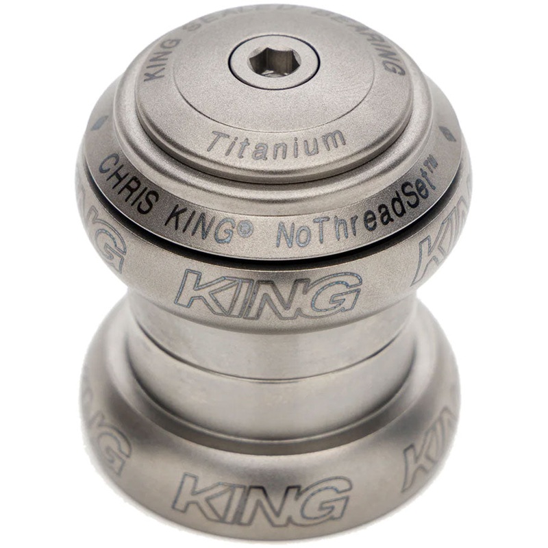 Chris King NoThreadSet Titanium Headset – 1-1/8″, EC34 Upper / EC34 Lower, Titanium