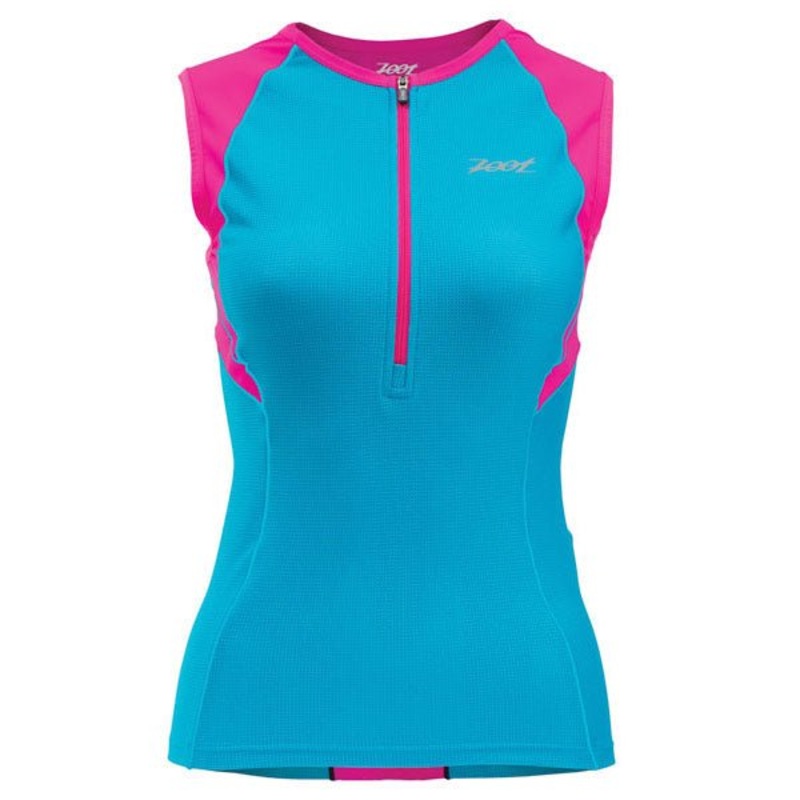Zoot Active Tri Mesh Tank Black / Pink Glow