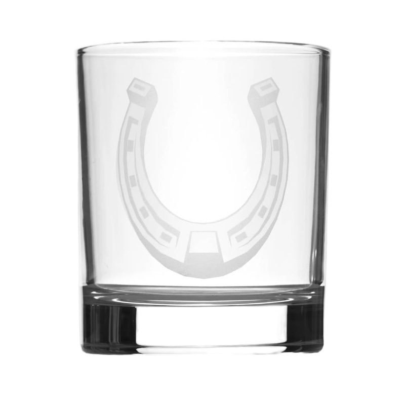 Western Horseshoe Double Old Fashioned Glass
