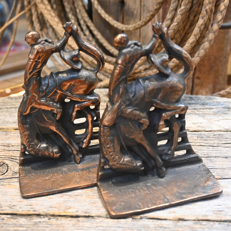 Vintage Let er’ Buck Bookends