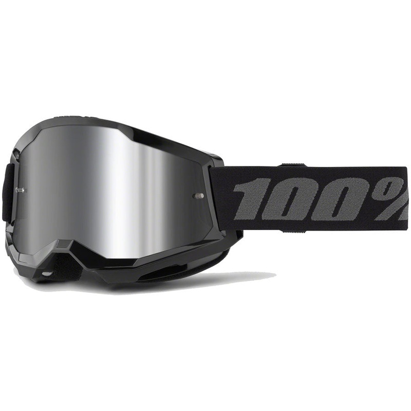 100% Strata 2 Goggles – Black/Mirror