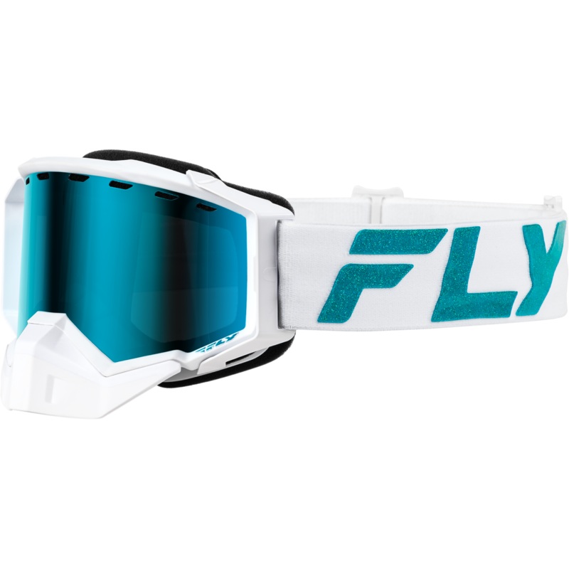 Zone Elite Snw Goggle Wht/Teal W/ Sky Blue/Polarized Smk Lens