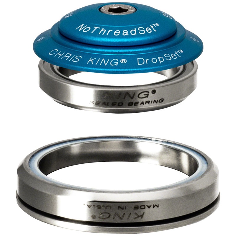 Chris King DropSet 5 Headset – 1-1/8″, 42/52mm, 45 Deg, Matte Turquoise