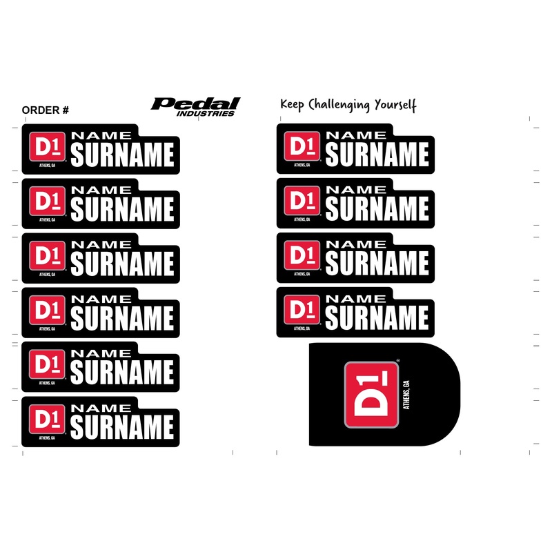 D1 Athens GA 2025 ID Sticker Bikes & Gear