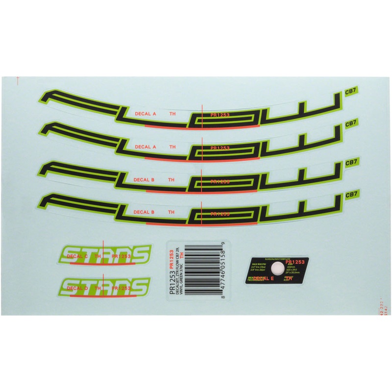 Stans Flow CB7 Rim Decal – 29″ Green Set