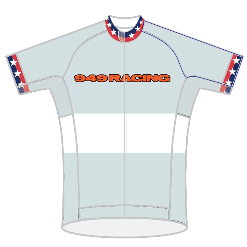 949 Racing PRO JERSEY 2.0 SHORT SLEEVE – Ships in about 4 weeks – White Stripe Grey