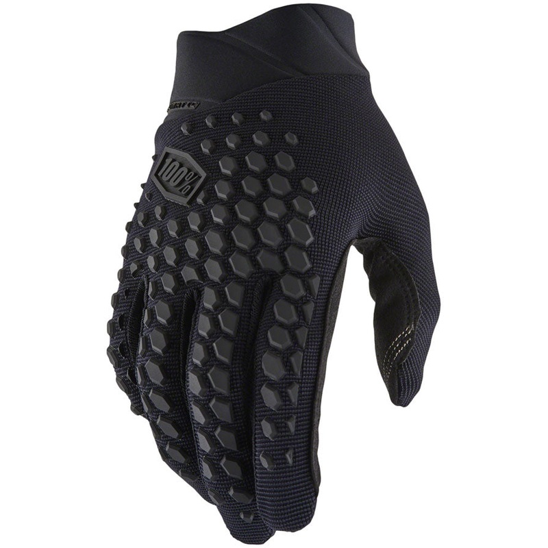 100% Geomatic Gloves – Black/Charcoal Full Finger Men’s Small