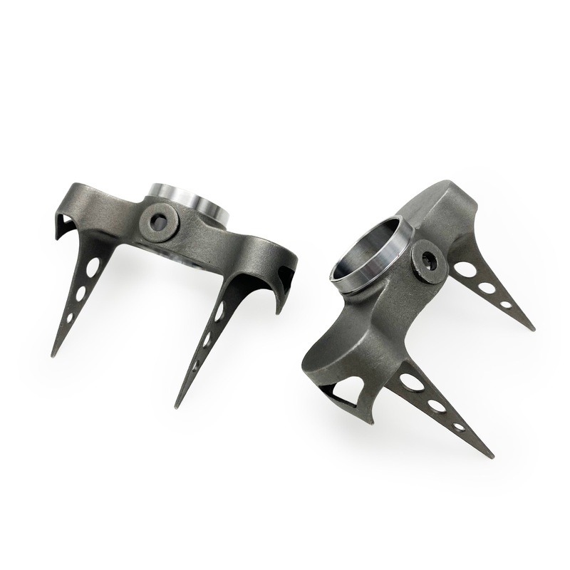 1″ Fork crown – 52mm inside width – flat with long inner tangs – 5.7 angle offset