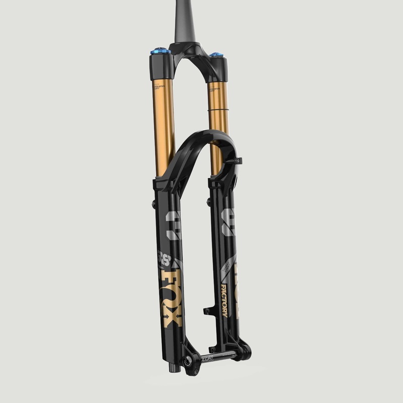 2025 Fox 38 Float Factory Series Mountain Bike Fork – 29″, 170mm, 44mm offset, Grip X2, 15 x 110 Shiny Black/Kashima