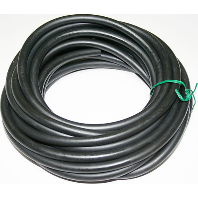 Black Rubber Fuel Line 25Ft Roll ~ 1/4″
