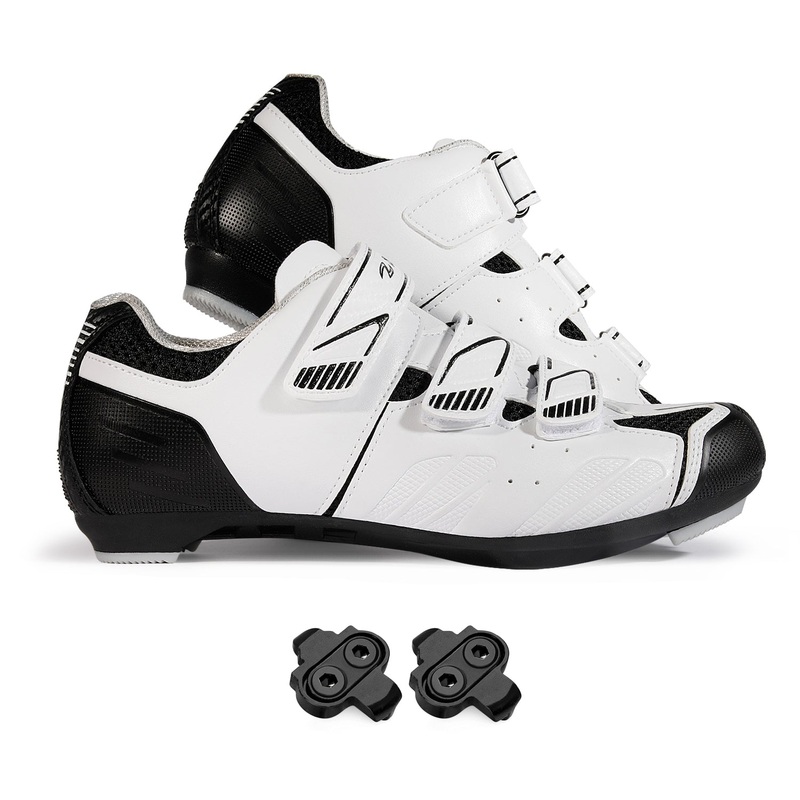 Zol Stage Road Cycling Shoes with Spd Mtb Cleats BLACK