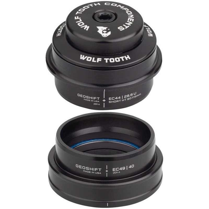 Wolf Tooth GeoShift Performance Angle Headset – 2 Deg, Short, EC44/EC49, Black