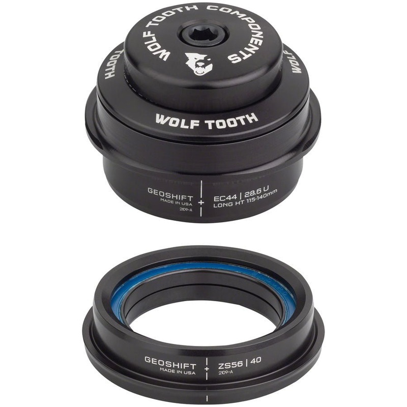 Wolf Tooth GeoShift Performance Angle Headset – 2 Deg Long EC44/ZS56 Black