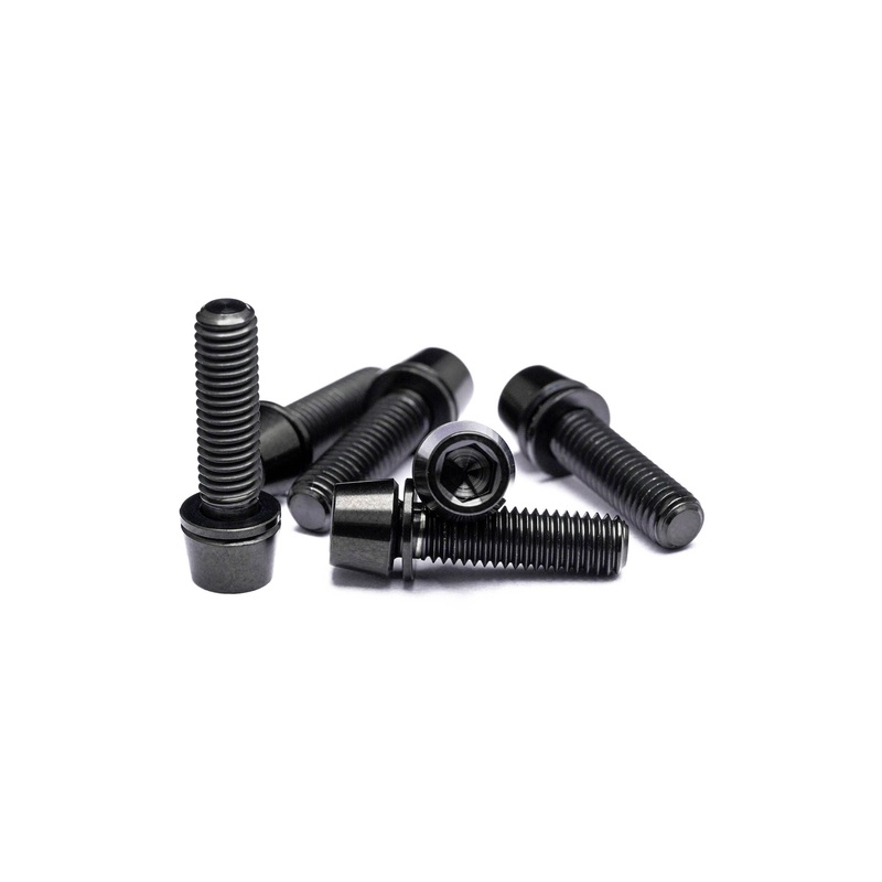 Trail One Components Titanium Stem Bolts Upgrade Kit Black