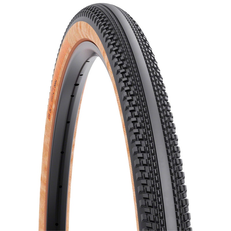 WTB Vulpine S Tire – 700 x 45 TCS Tubeless Folding BLK/Tan Light/Fast Rolling Dual DNA SG