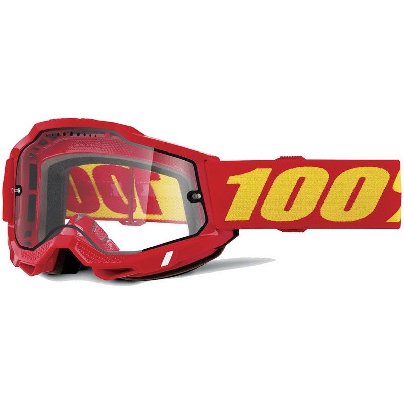 100% Accuri 2 Enduro MTB Goggles – Red/Clear