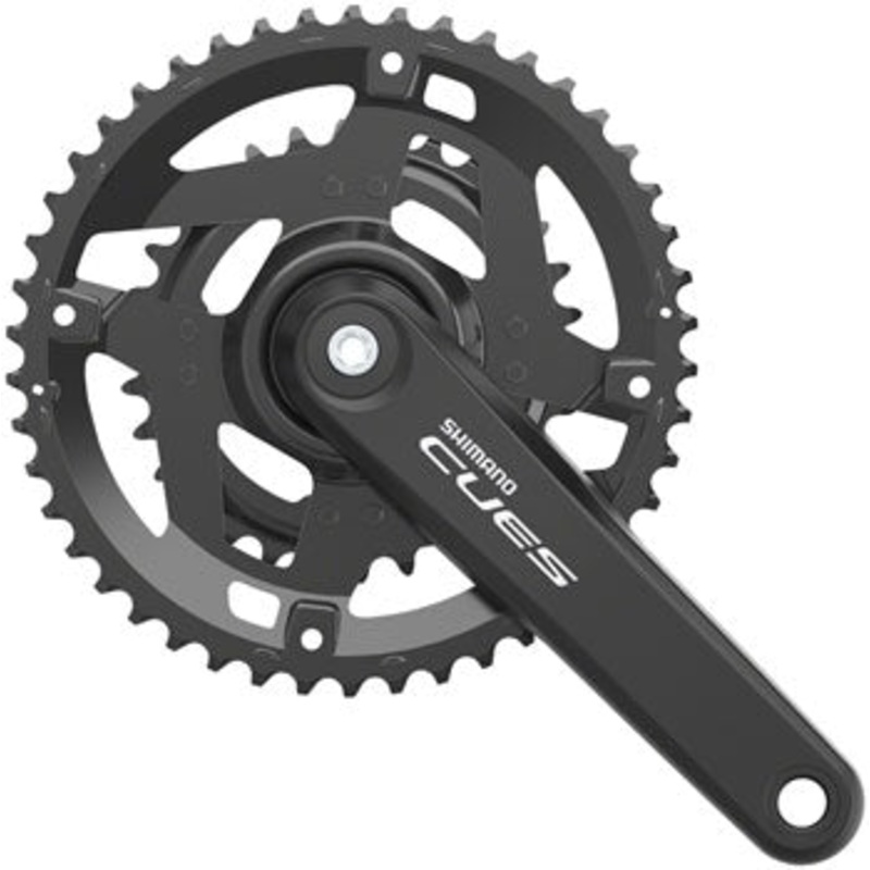 CUES FC-4010-2 Crankset – 170mm 9/10-Speed 46/30t Riveted Hollowtech II Spindle Interface BLK