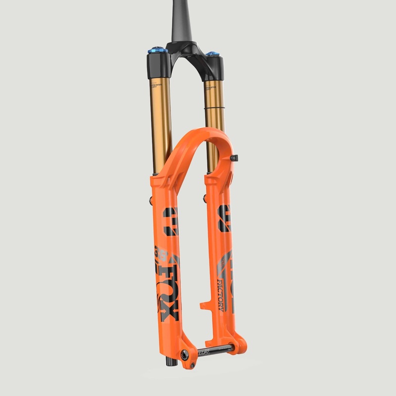 2025 Fox 38 Float Factory Series Mountain Bike Fork – 29″, 170mm, 44mm offset, Grip X2, 15 x 110 Shiny Orange/Kashima/Black Logo