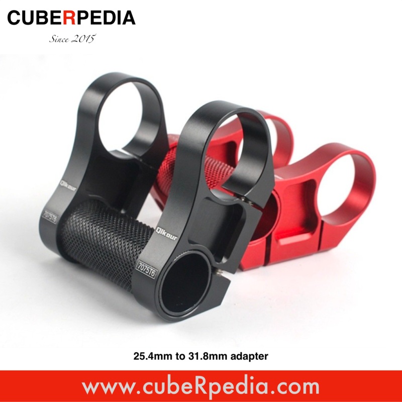 25.4mm to 31.8mm Stem Clamp CNC adapter – Black
