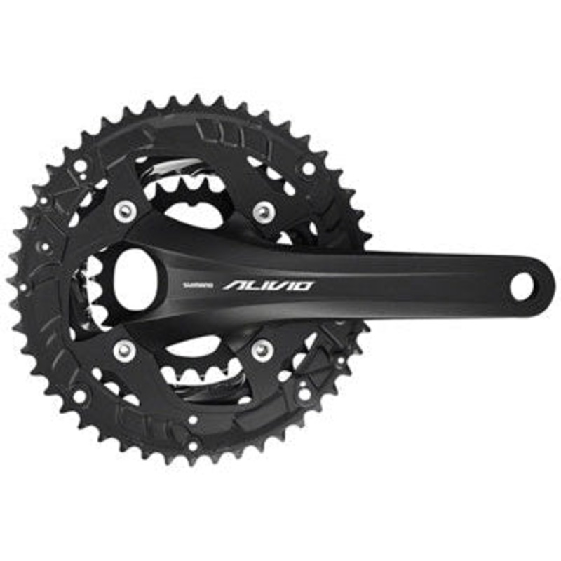 Alivio FC-T4060 Bicycle Crankset – 170mm, 9-Speed, 48/36/26t, 104/64 BCD, Hollowtech II Spindle Interface