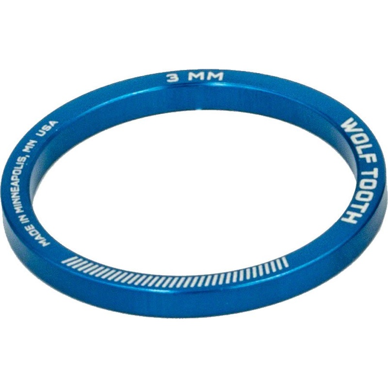 Wolf Tooth Headset Spacer 5 Pack 3mm Blue