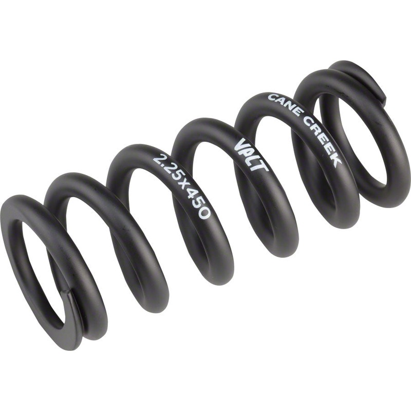 Cane Creek VALT Lightweight Steel Spring for Coil Shock, 2.25″/57mm x 450lbs, Black