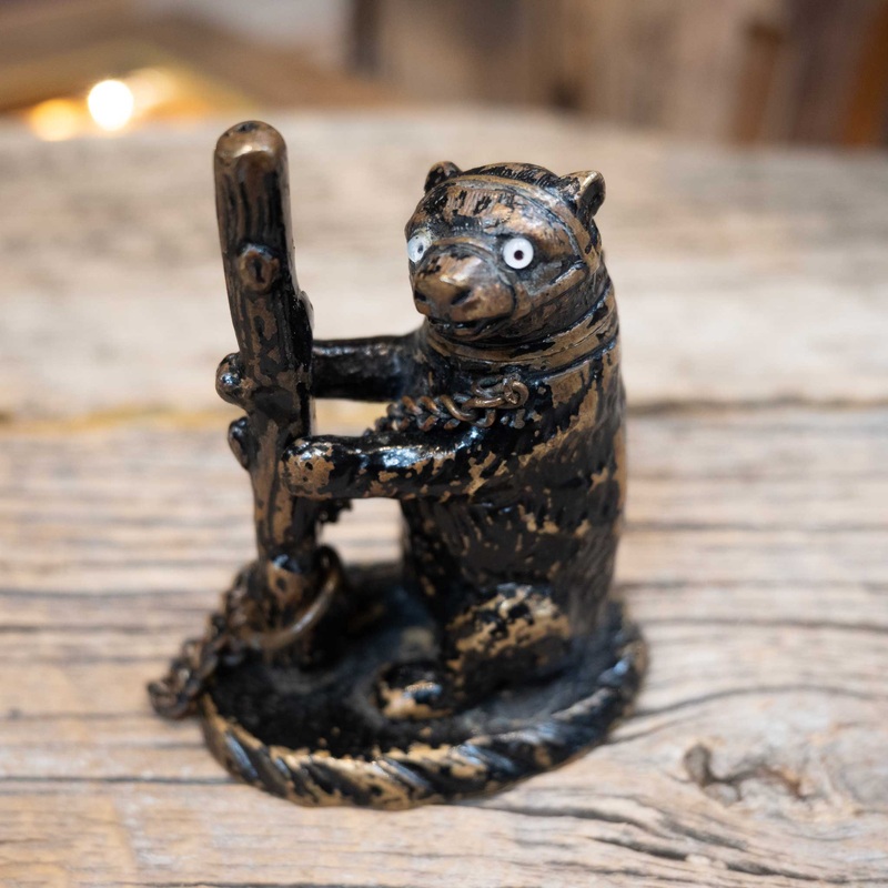 1800’s Match Safe Bear on a Chain