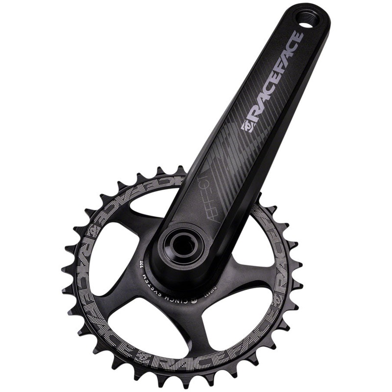 RaceFace Aeffect R Crankset – 165mm, Direct Mount CINCH, RaceFace EXI Spindle Interface, Black