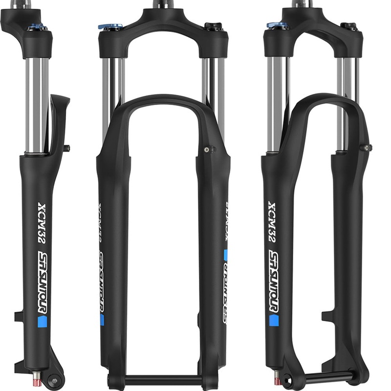 SR Suntour OEM XCM32 Coil Sprung Fork – 29 Inch – 100mm Travel – 15x100mm – QR – Tapered 1 1-8-1.5 Inch – Matte Black