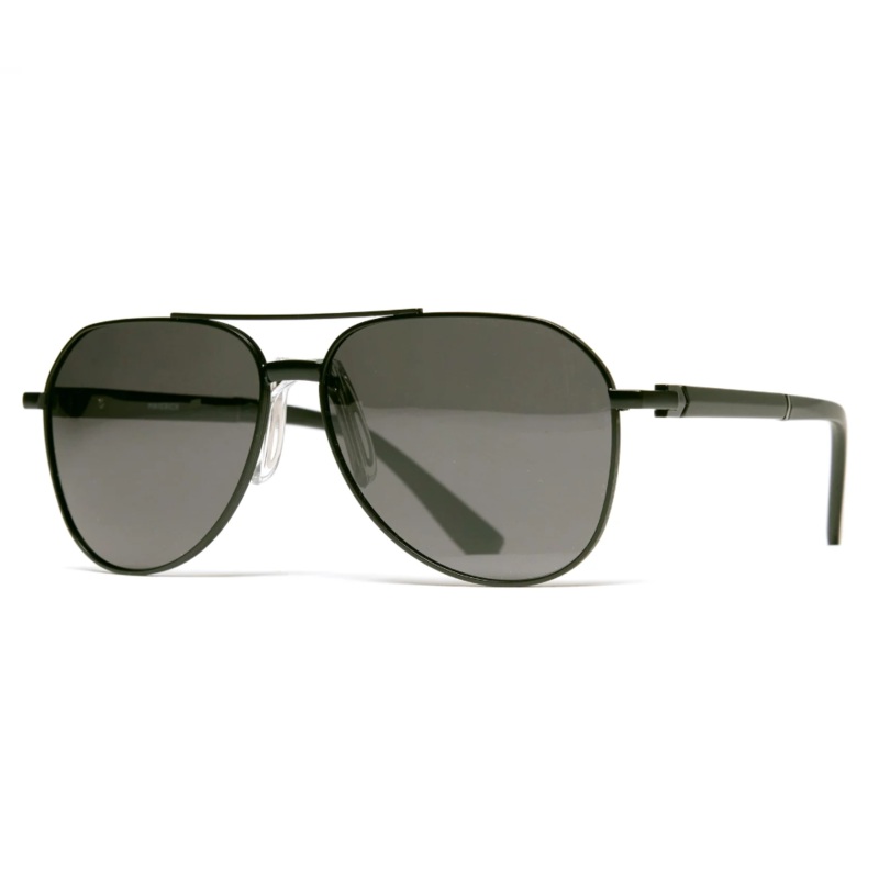 Dirdy Bird Maverick Sunglasses Matte Black, Polarized Grey Tint
