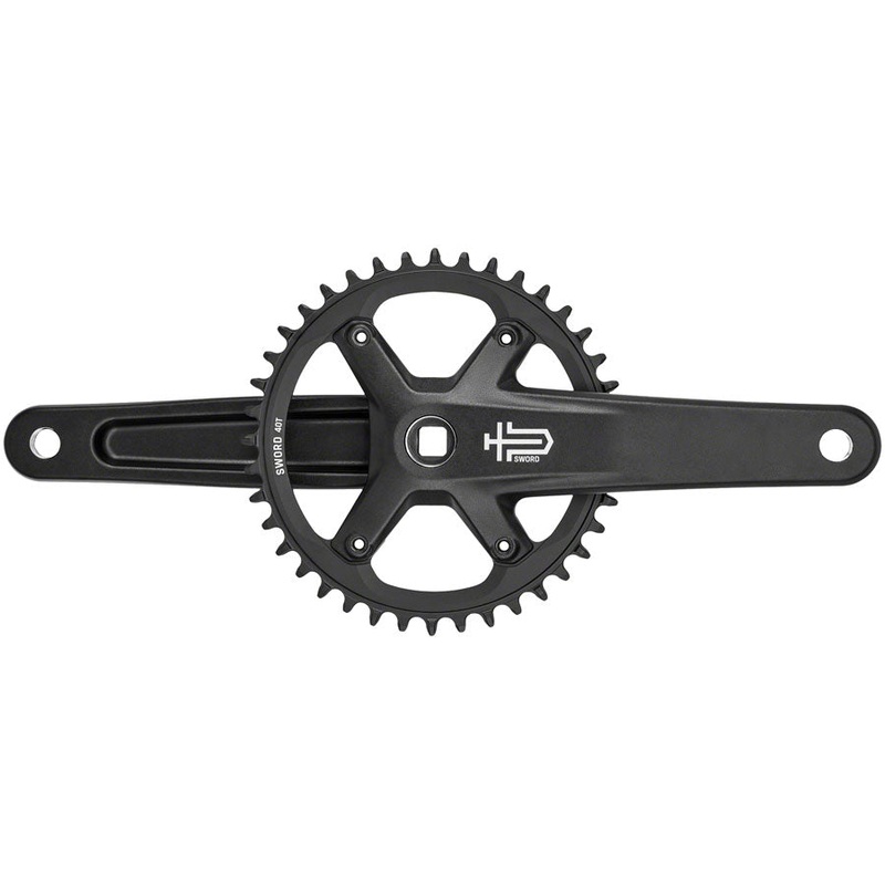 Sword BLK 1x Crankset – 172.5mm 9/10-Speed 40t 110 Asym BCD JIS Square Taper Spindle Interface BLK