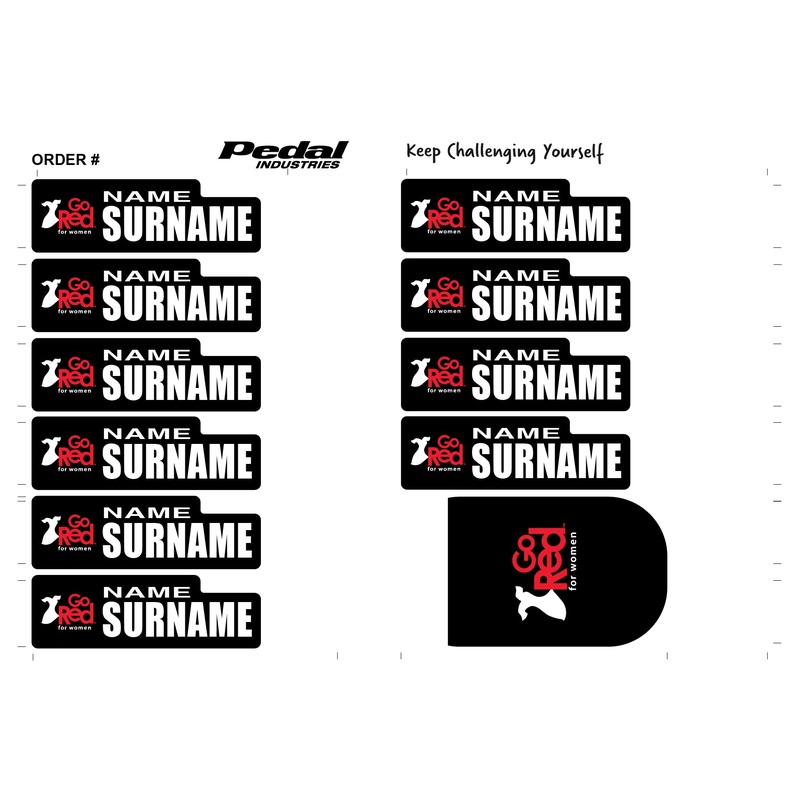 Go Red for Women Heart Ride 2024 ID Sticker Bikes & Gear