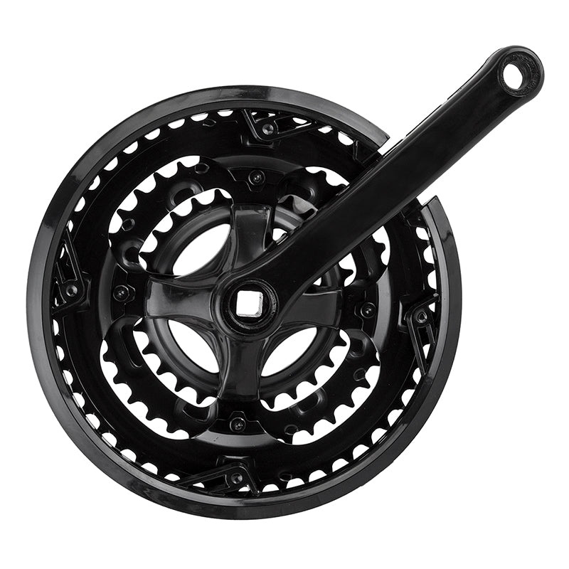 Steel Triple 170×48/38/28 120 SQR JIS crankset black