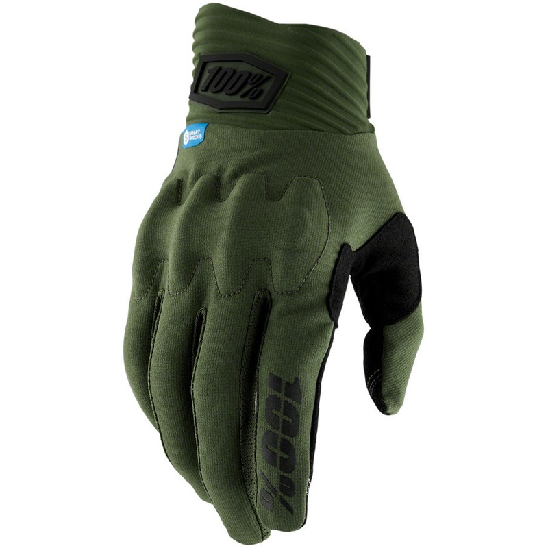 100% Cognito Smart Shock Gloves – Army Full Finger Mens Medium