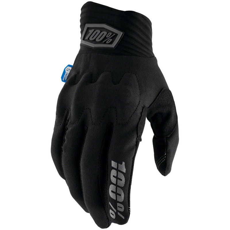 100% Cognito Smart Shock Gloves – Black Full Finger Large