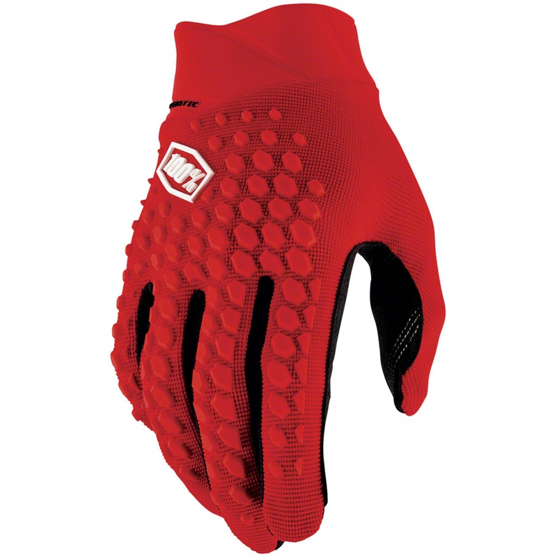 100% Geomatic Gloves – Red Full Finger Mens Medium