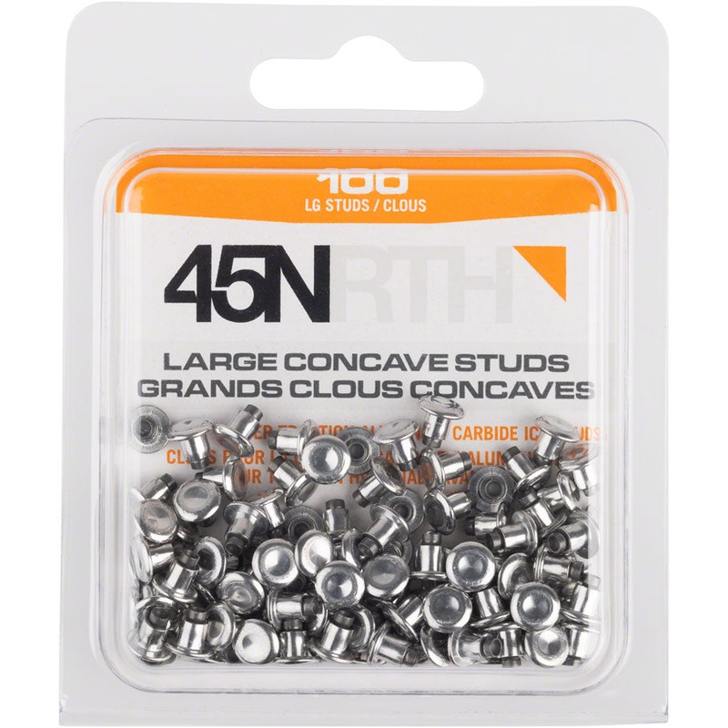 45NRTH Large Concave Carbide Aluminum Tire Studs – 100 Pack