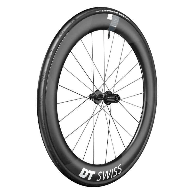 DT Swiss ARC 1400 DiCut 62 Rear Wheel – 700 12 x 142mm Center-Lock HG11 Road/XDR Ratchet EXP 36 BLK WTS w/GP5000 STR Tire