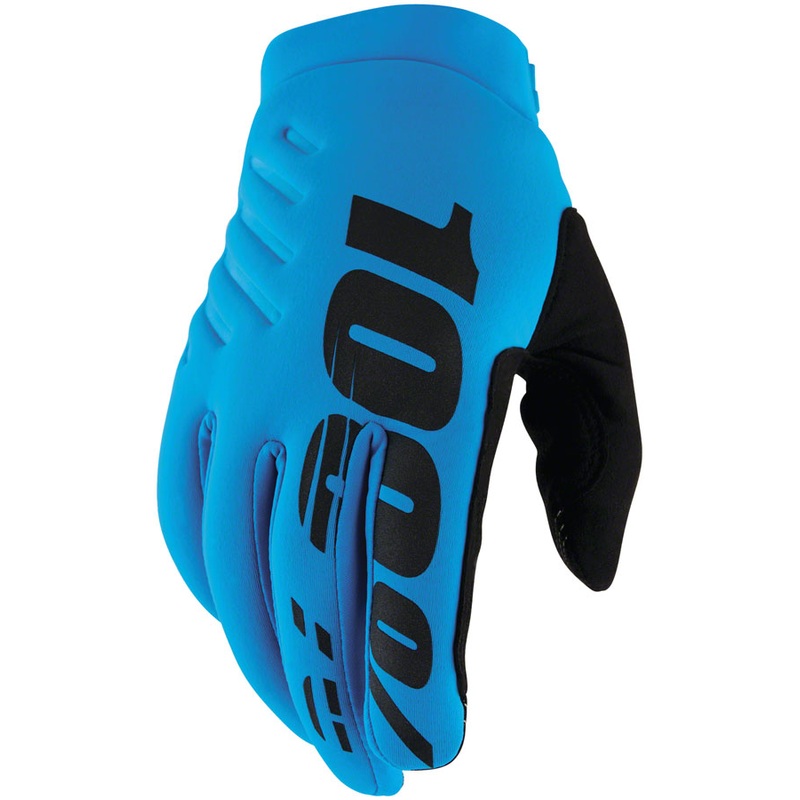 100% Brisker Gloves – Turquoise Full Finger Mens X-Large